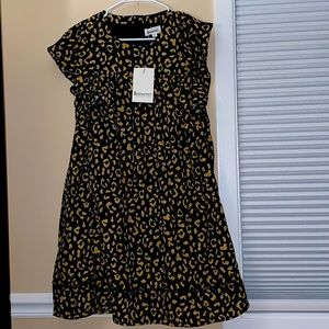 & Merci Size L Cheetah Print Baby Doll Dress